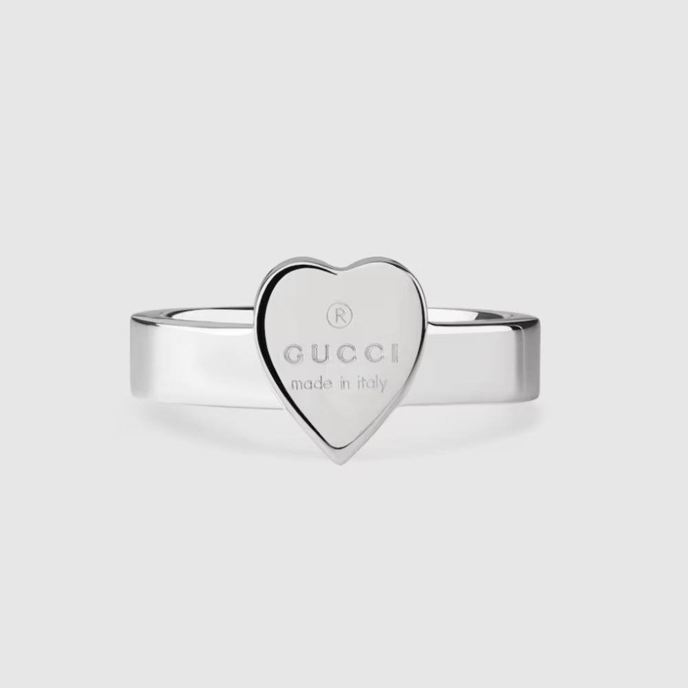 Gucci Trademark Ring with Heart Pendant